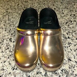 Gold Metallic Woman’s Dansko Clogs